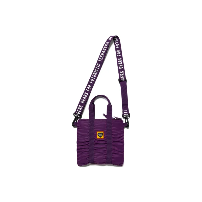 HUMAN MADE Nylon Tote Bag, Shopping Bag, One Shoulder Handbag, Crossbody Bag Regular Unisex Purple Patchwork-1