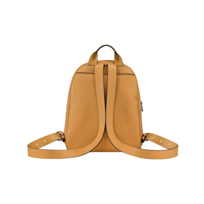 LONGCHAMP 3D Calfskin With Sheepskin Trim Backpack Women's Light Yellow Umber-2