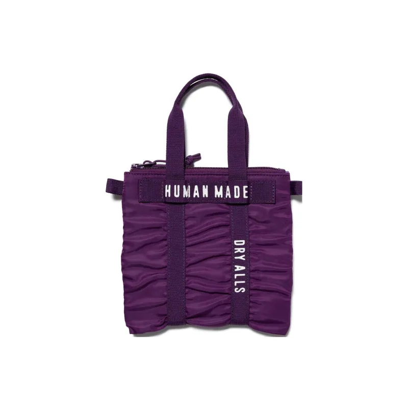 HUMAN MADE Nylon Tote Bag, Shopping Bag, One Shoulder Handbag, Crossbody Bag Regular Unisex Purple Patchwork-2