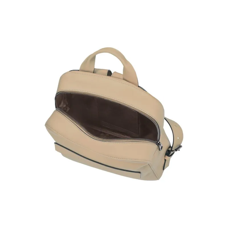 LONGCHAMP 3D Calfskin With Sheepskin Trim Backpack Women's Beige-3
