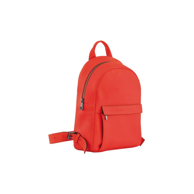 LONGCHAMP 3D Calfskin With Sheepskin Trim Backpack Women's Orange-1