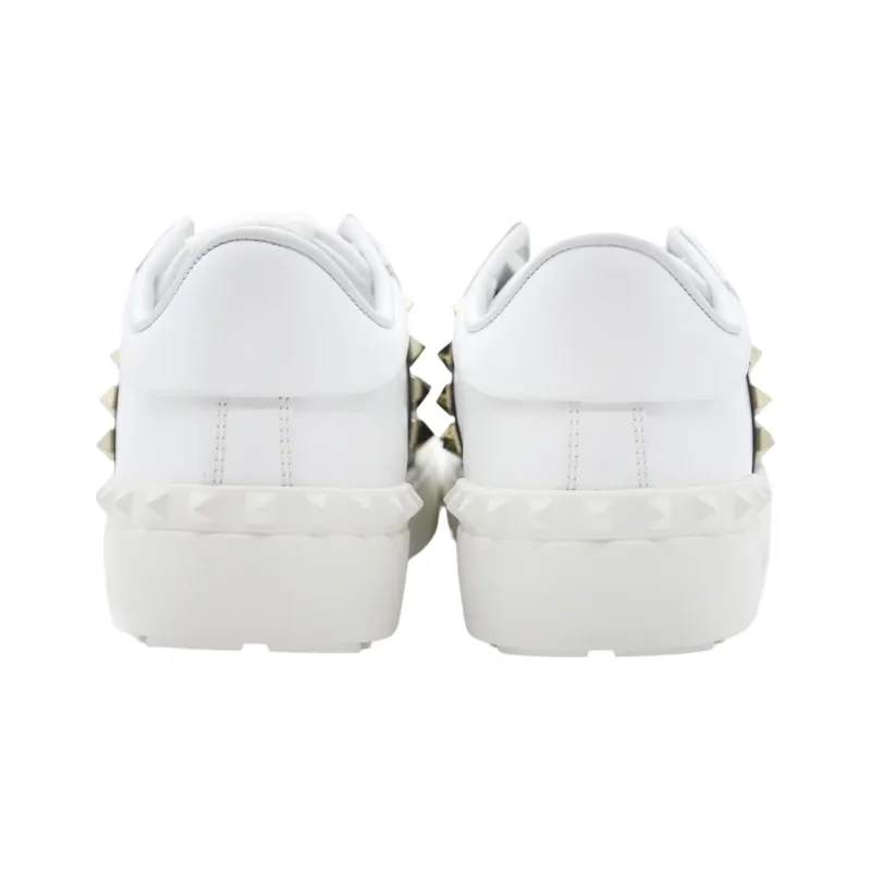 Valentino Rockstud Low Top Stylish Skateboarding Shoes Women's White-4