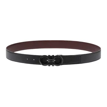 FERRAGAMO Double-Sided Minimalist Style Casual Fashion Smooth Buckle Men's Width: 3.5cm