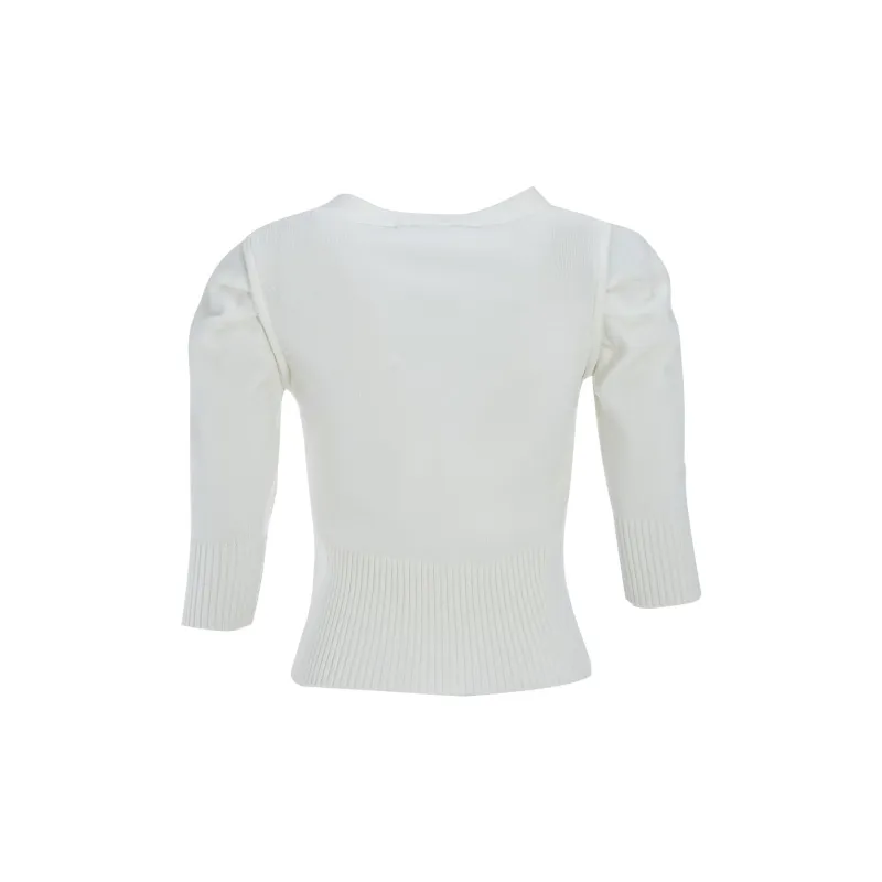 Marie Elie Crop Tops Women's White-1