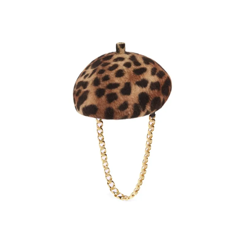 GUCCI Cotton Cow Leather Berets Unisex-2