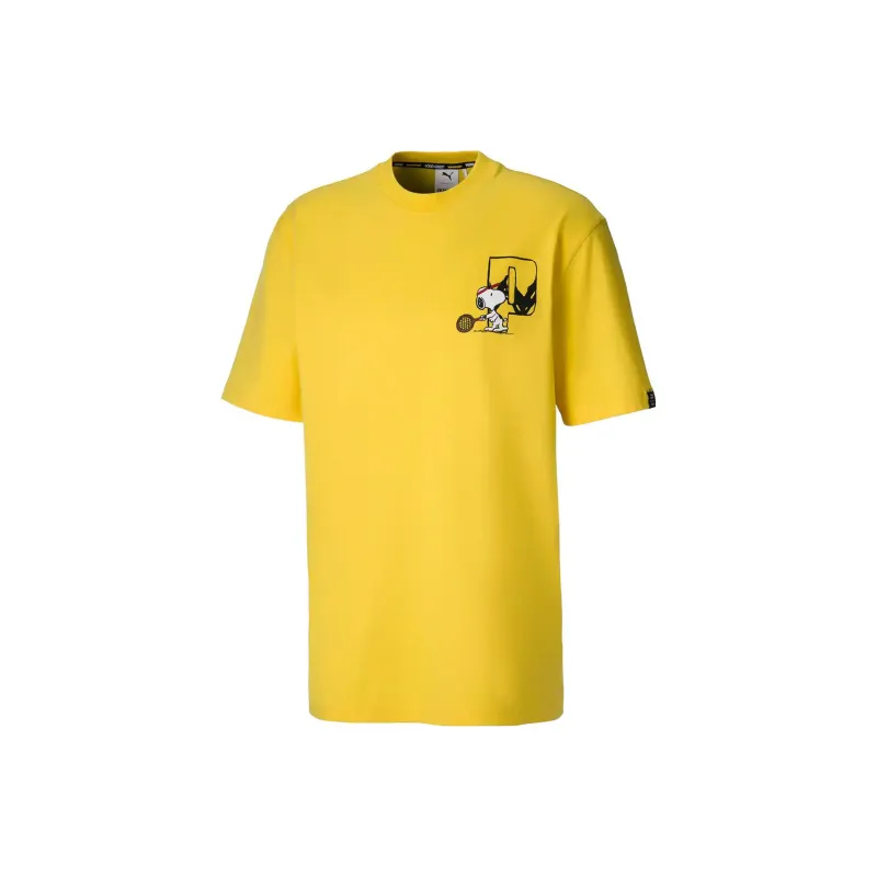 PUMA T Shirts Unisex Yellow-0