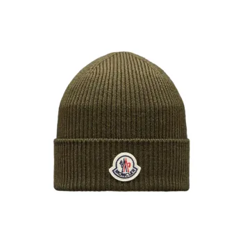Moncler Logo-patch Ribbed Beanie
