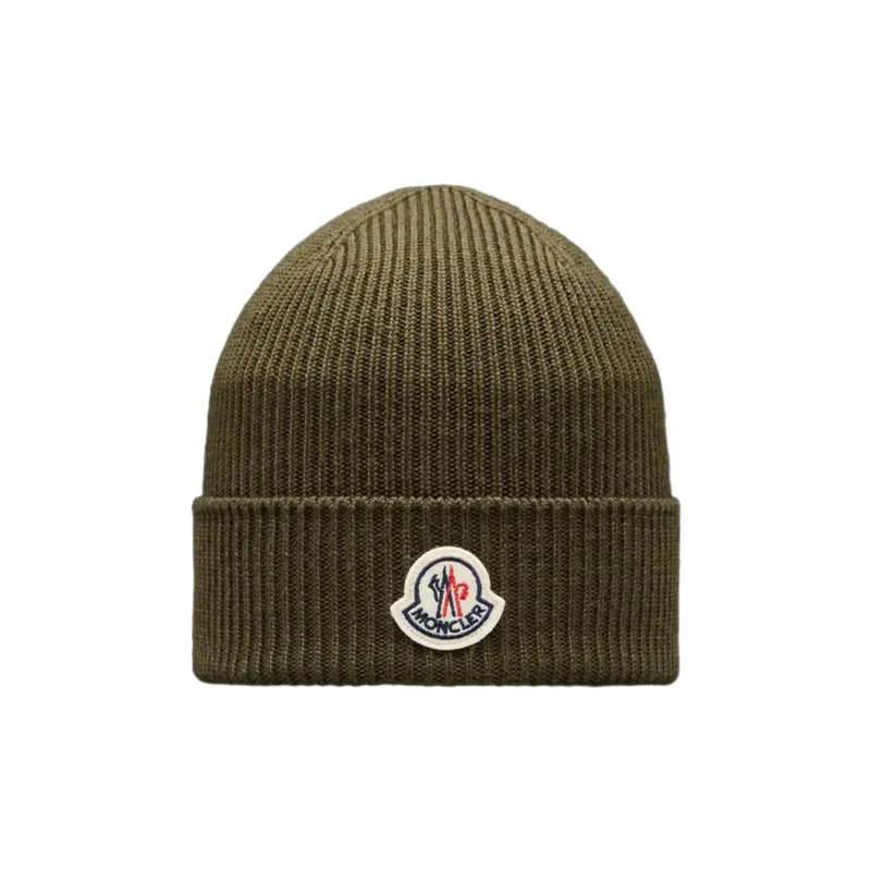 Moncler Logo-patch Ribbed Beanie-0