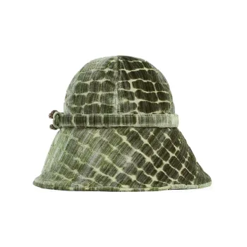 GUCCI Cotton Bucket Hats Unisex Green