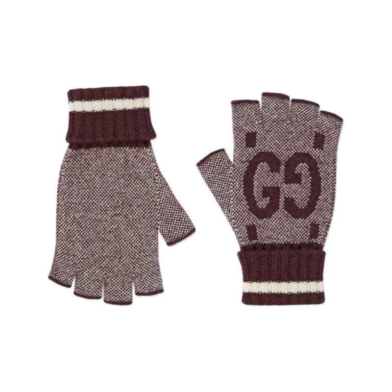 GUCCI Cashmere Knit Gloves Men's-0
