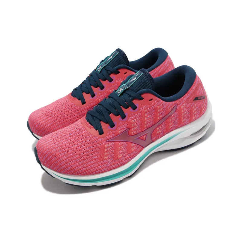 Mizuno Women's Wave Rider 25 Waveknit Wide 'Pink' Women's-2