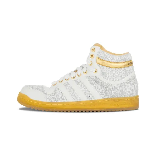 Adidas Originals Top Ten Skateboard Shoes Men Mid-Top White/Gold