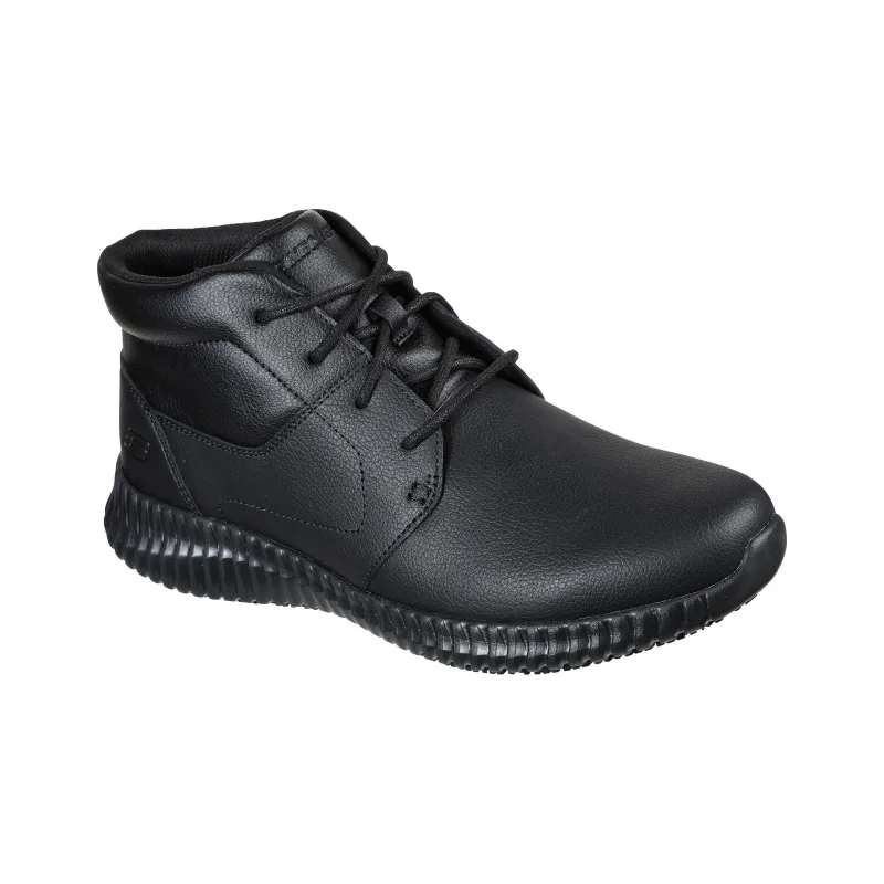 Skechers Relaxed Fit Cessnock   Alesser SR Cushioning Anti Slip And Wear Resistant High Top Casual Shoes Men's Black-2