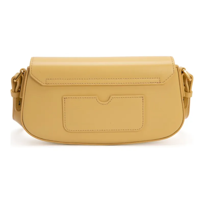 VENOF Cow Leather Shoulder Bag Trumpets Women's Pear Brown/Vintage Red/Fran White-31