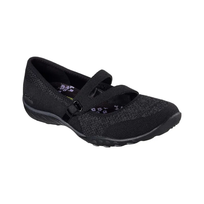 Skechers Breathe-Easy Breathable Lightweight Low-Top Casual Shoes Women's Black-2