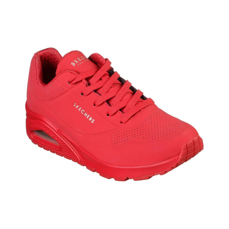 Skechers Uno Cushioning Anti Slip And Wear Resistant Low Top Casual Shoes Women's Red-2