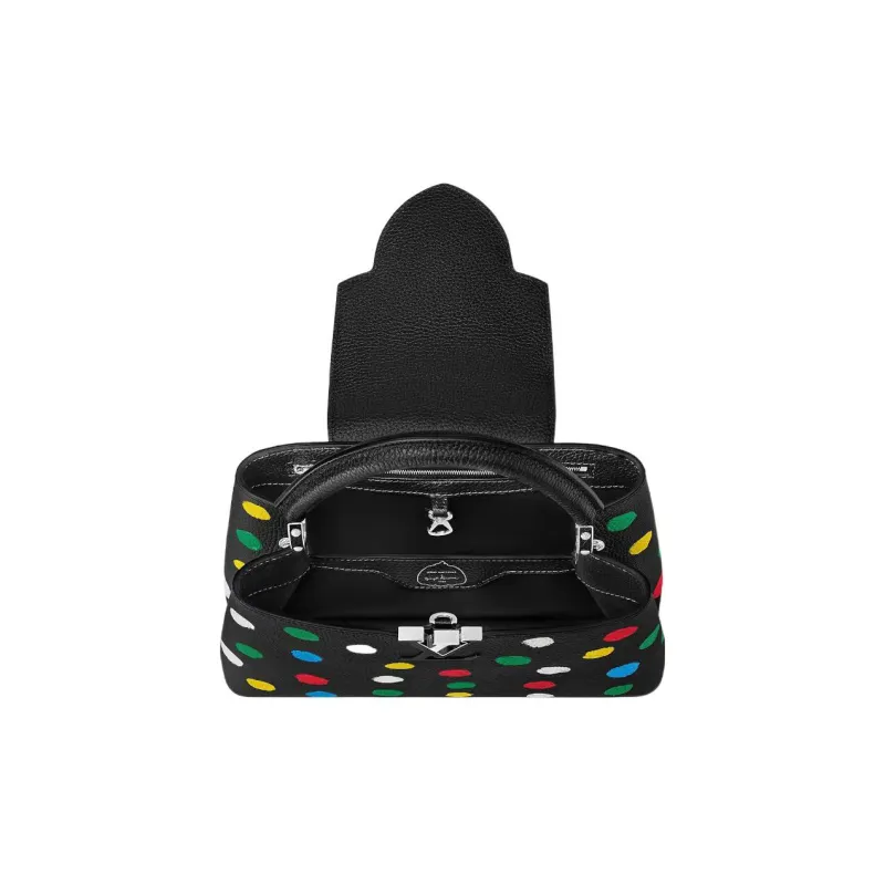 LOUIS VUITTON X Yayoi Kusama Capucines Mm Black-3