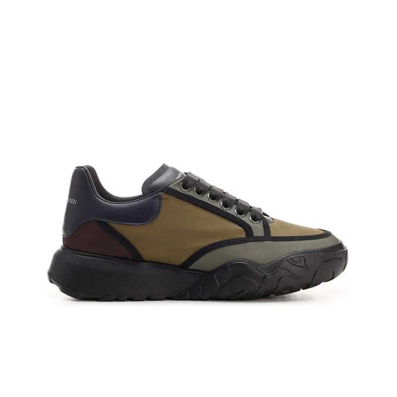 Alexander McQueen Court Trainer Cushioned Slip Resistant Abrasion Resistant Low Top Casual Shoes Men's Green-1