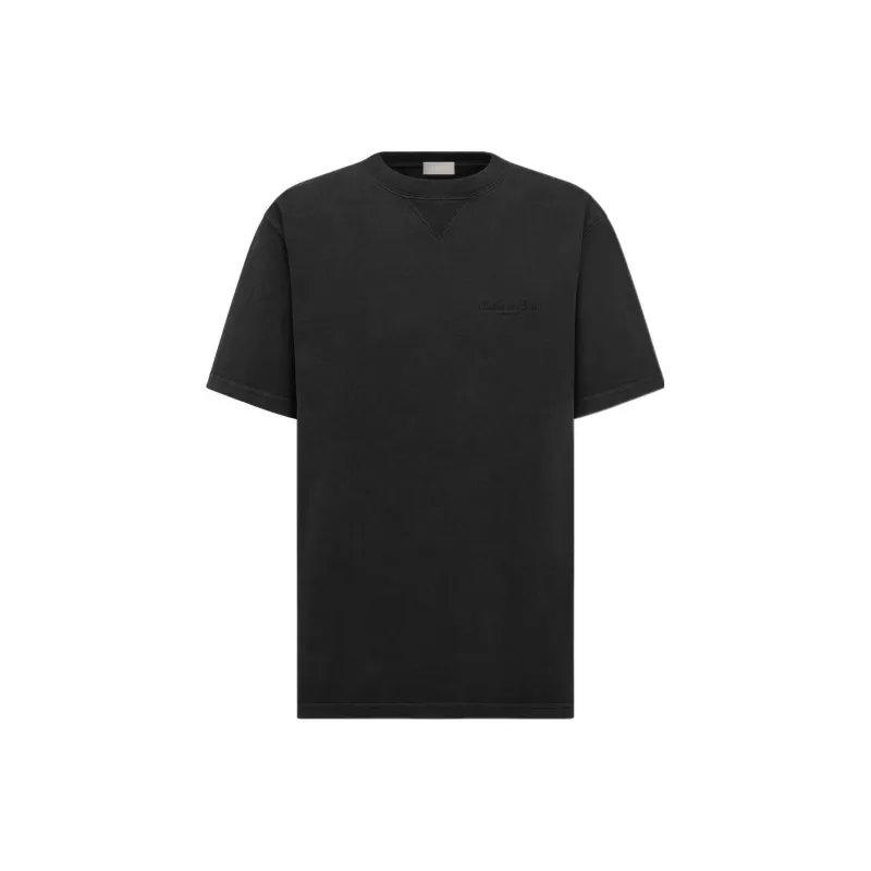 DIOR Logo Embroidered Round Neck T Shirt-0
