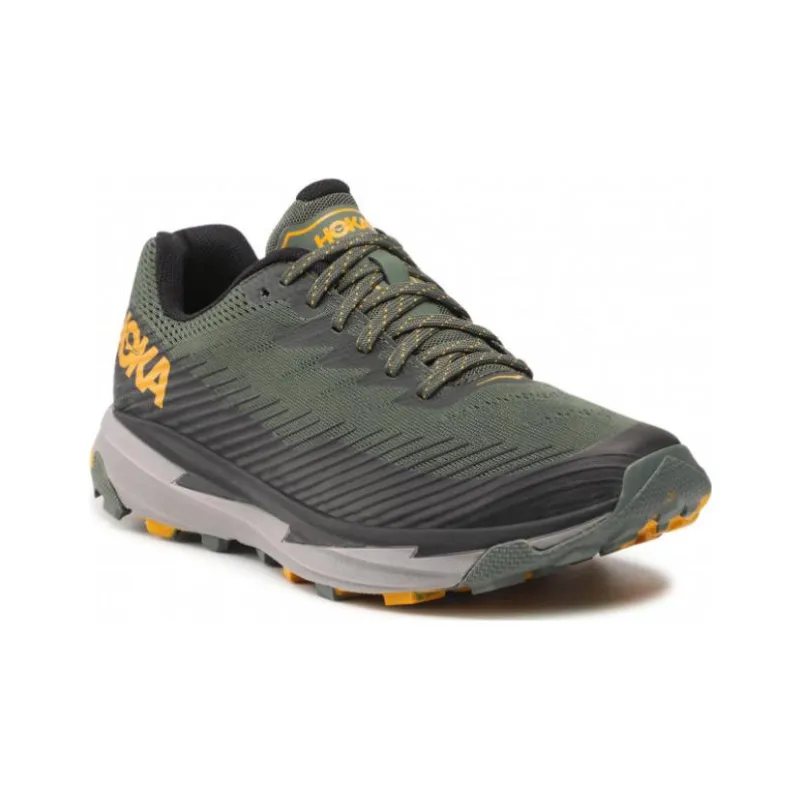 HOKA ONE ONE Torrent 2 Running Shoes Men Low Top Black/Green/Yellow-1