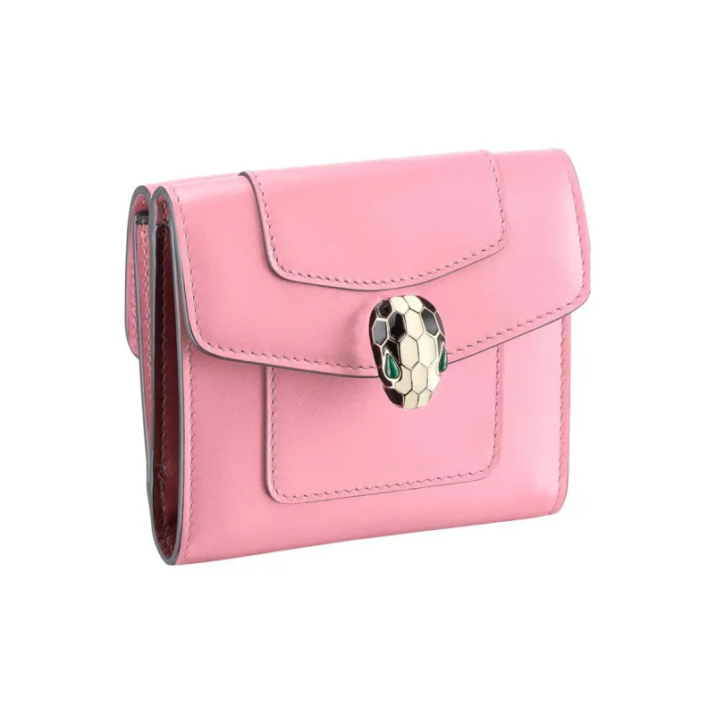 BVLGARI Serpenti Forever Calfskin Wallet Women's Pink-0