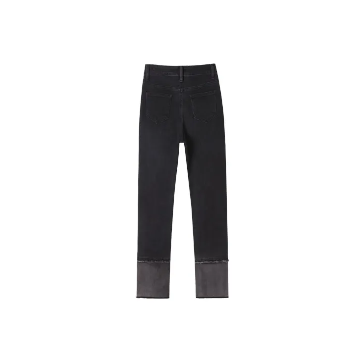 MITUAN Jeans Women's Black Gray-1
