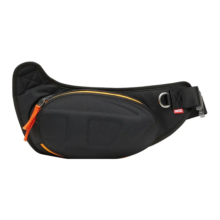 DIESEL Polyester Fanny Pack, Shoulder Bag, Crossbody Bag Men's Black-0