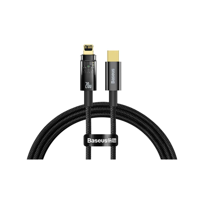 Baseus Explorer Collection Type C To Lightning Smart Power off Fast Charging Cables-0