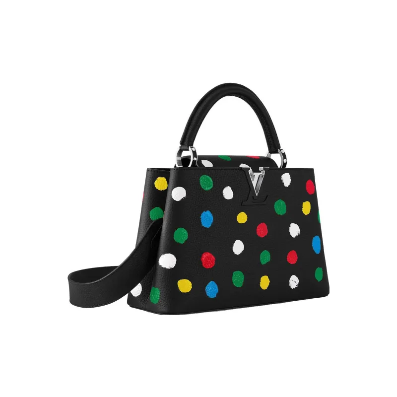 LOUIS VUITTON X Yayoi Kusama Capucines Mm Black-1
