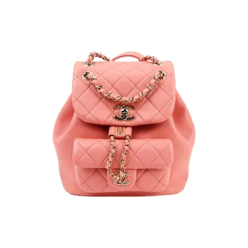 CHANEL Sheepskin Backpack Women's Pink