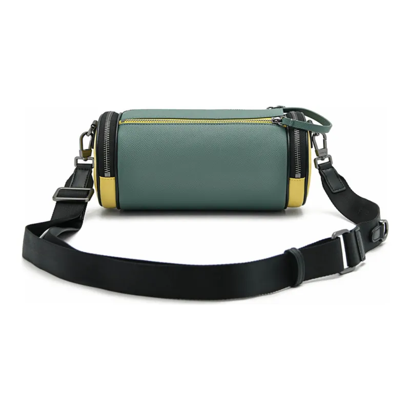 PEDRO Artificial Leather Cylinder Bag Crossbody Bag Men's Black/Blue Green-3