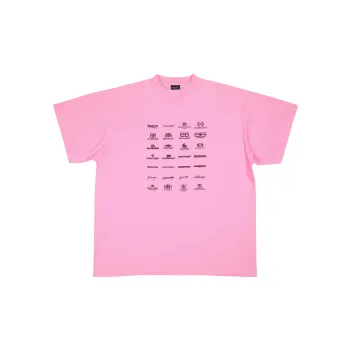 Balenciaga T Shirt Loose Fit Unisex Pink