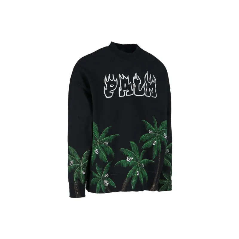 PALM ANGELS Palms & Skulls Vintage Crewneck-2