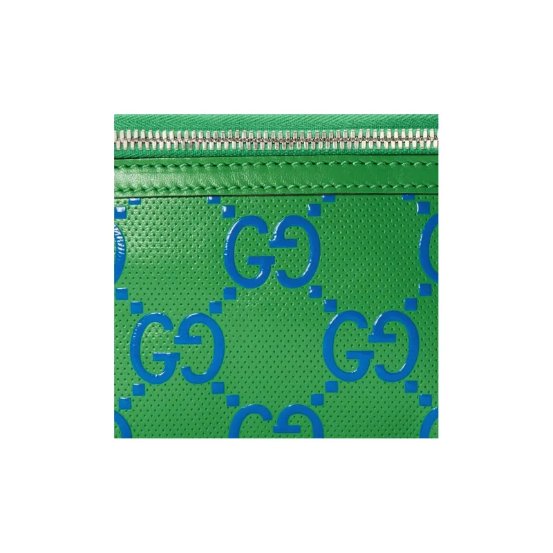GUCCI Leather One Shoulder Crossbody Bag, Sling Bag, Fanny Pack Men's Green-8