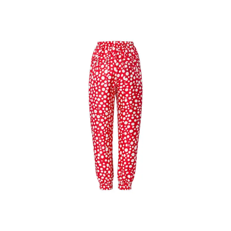 LOUIS VUITTON x Yayoi Kusama Knitted Sweatpants Women's Red-1