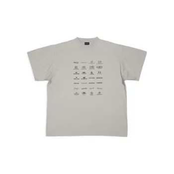 Balenciaga T Shirt Loose Fit Style Unisex Gray