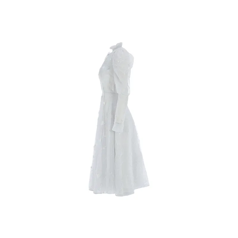 Marie Elie Long-Sleeved Dresses Women's Gray Purple-2