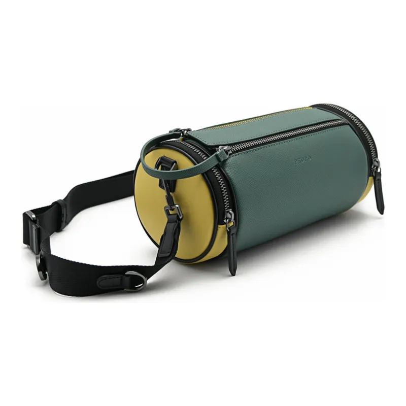 PEDRO Artificial Leather Cylinder Bag Crossbody Bag Men's Black/Blue Green-4