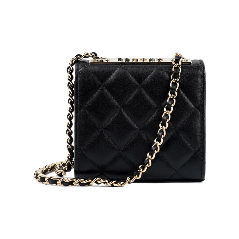 CHANEL Trendy Cc Sheepskin Shoulder Bag, Crossbody Bag Mini Women's Black-2