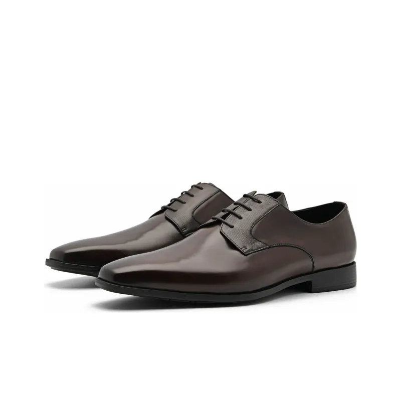 PEDRO Dress Shoes Men Low Top Black/Dark Umber-4