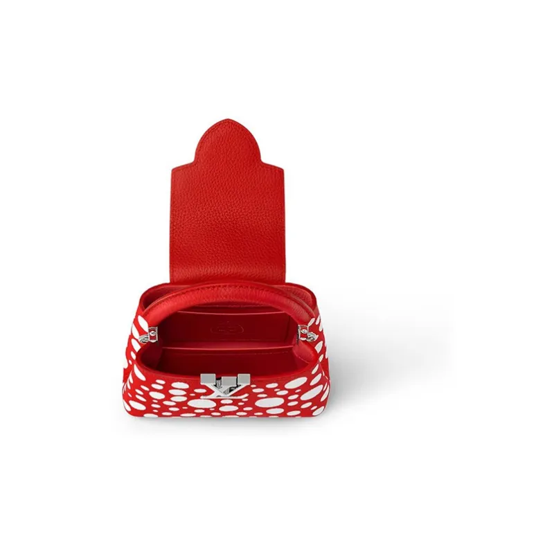 LOUIS VUITTON X Yayoi Kusama Capucines Mini Red/White-3