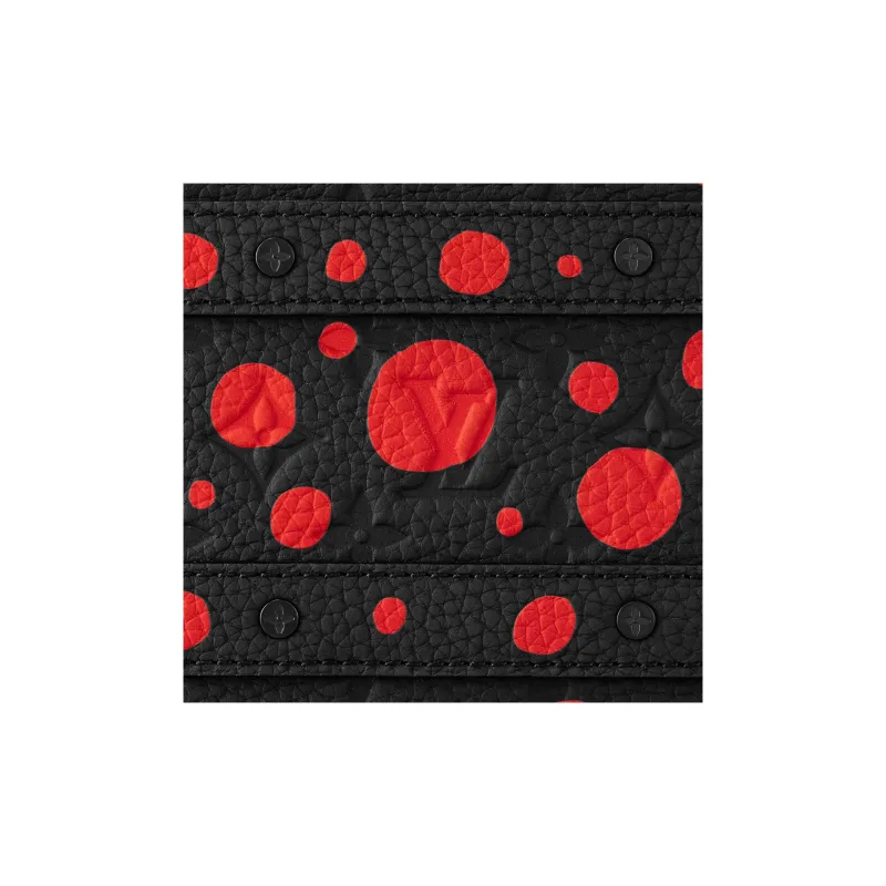 LOUIS VUITTON X Yayoi Kusama Handle Soft Trunk Black/Red-5