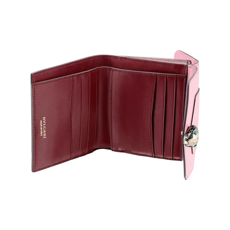 BVLGARI Serpenti Forever Calfskin Wallet Women's Pink-1