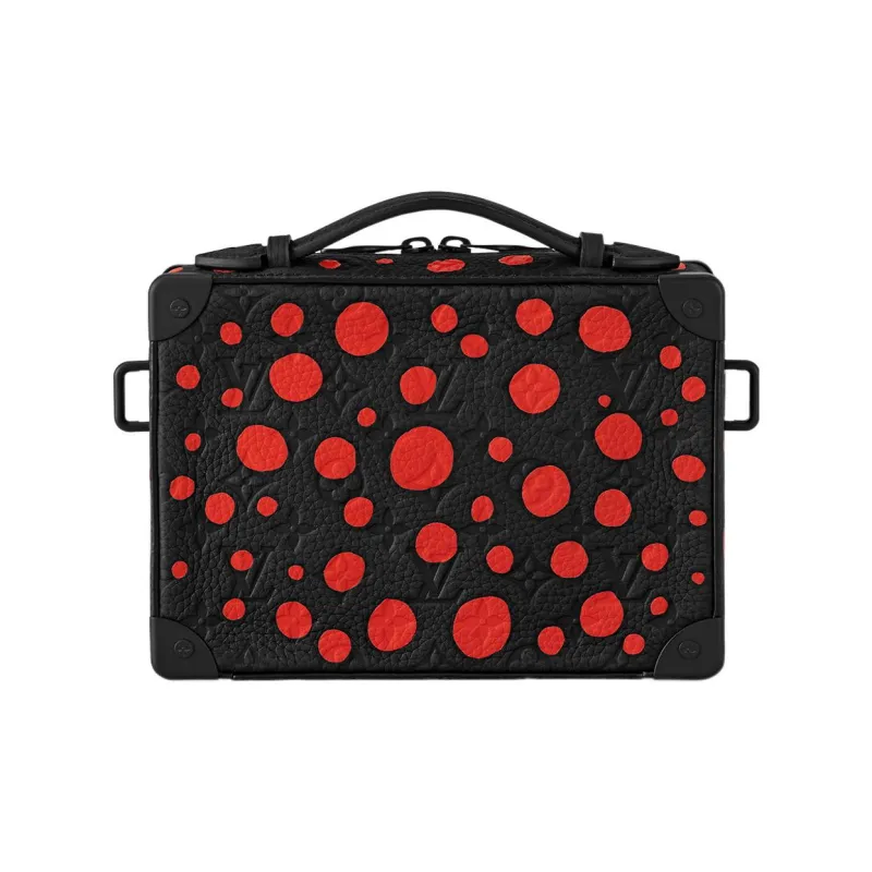 LOUIS VUITTON X Yayoi Kusama Handle Soft Trunk Black/Red-2