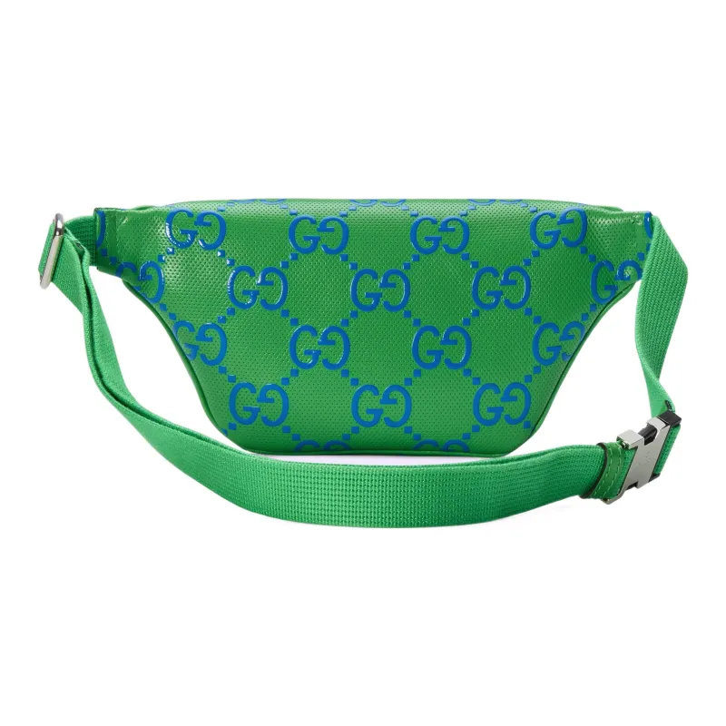 GUCCI Leather One Shoulder Crossbody Bag, Sling Bag, Fanny Pack Men's Green-3