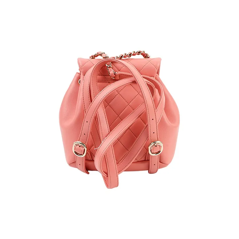 CHANEL Sheepskin Backpack Women's Pink-2