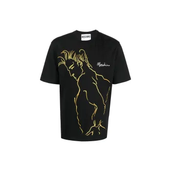 MOSCHINO Graphic Printed Crewneck T Shirt