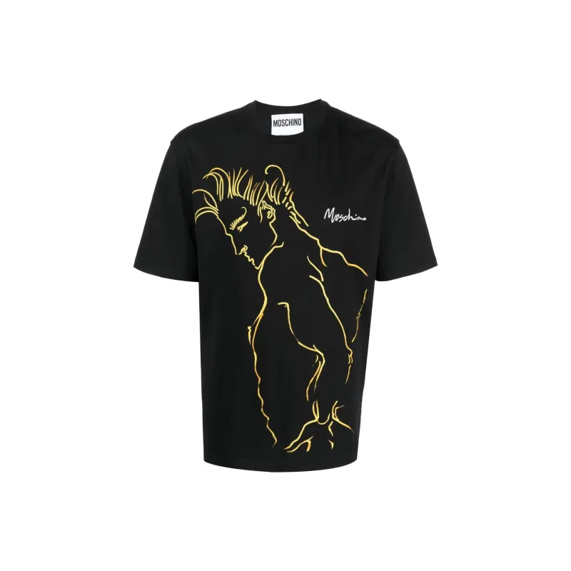 MOSCHINO Graphic Printed Crewneck T Shirt-0