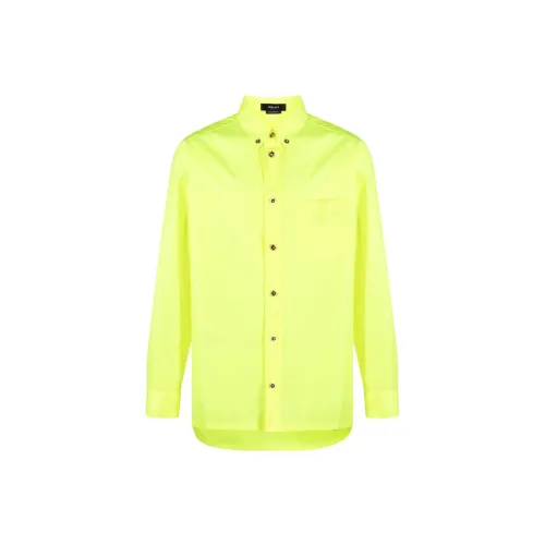 VERSACE Shirts Men Yellow Green