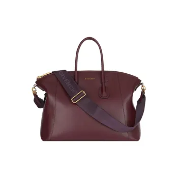 GIVENCHY Antigona Calfskin Shoulder Bag Crossbody Bag Handbag Small Size Women's Burgundy
